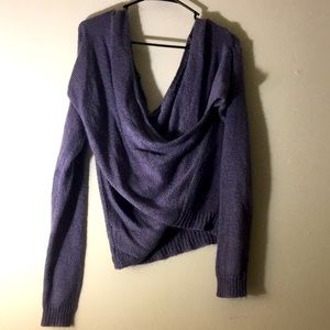 Cross front sweater
